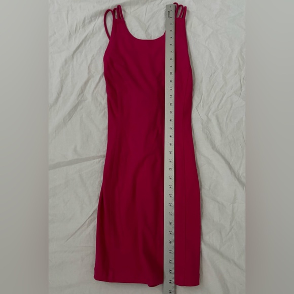 womens vintage Adrienne Vittadini hot pink knit dress - size 2P - Picture 4 of 5